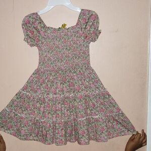 Floral Pink and Green Kids Dress By Ralph Lauren